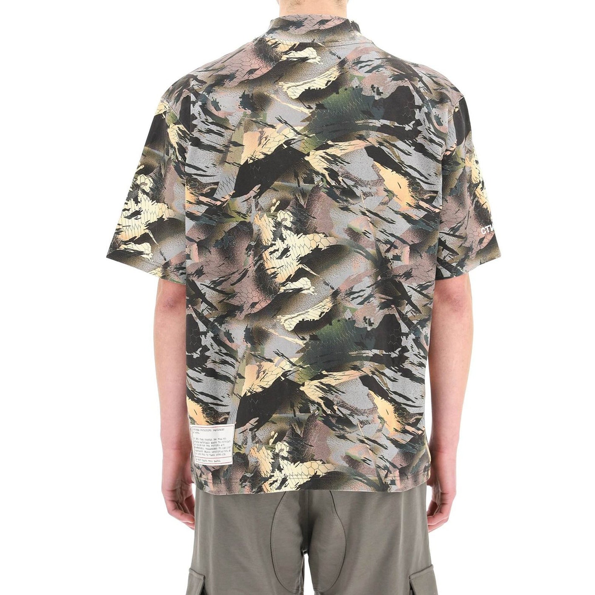 Heron Preston Camouflage Print T-Shirt Green Cotton