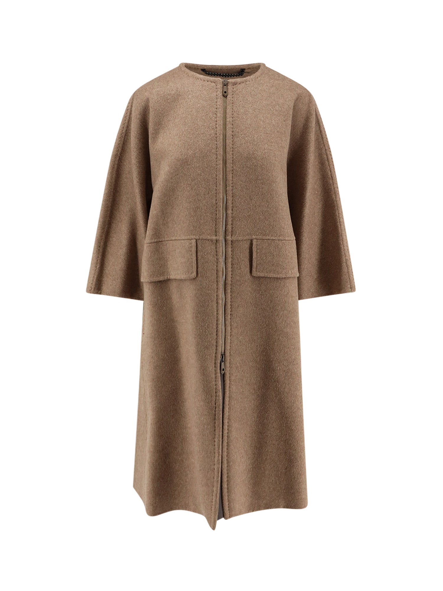 Max Mara Coats Beige Cashmere
