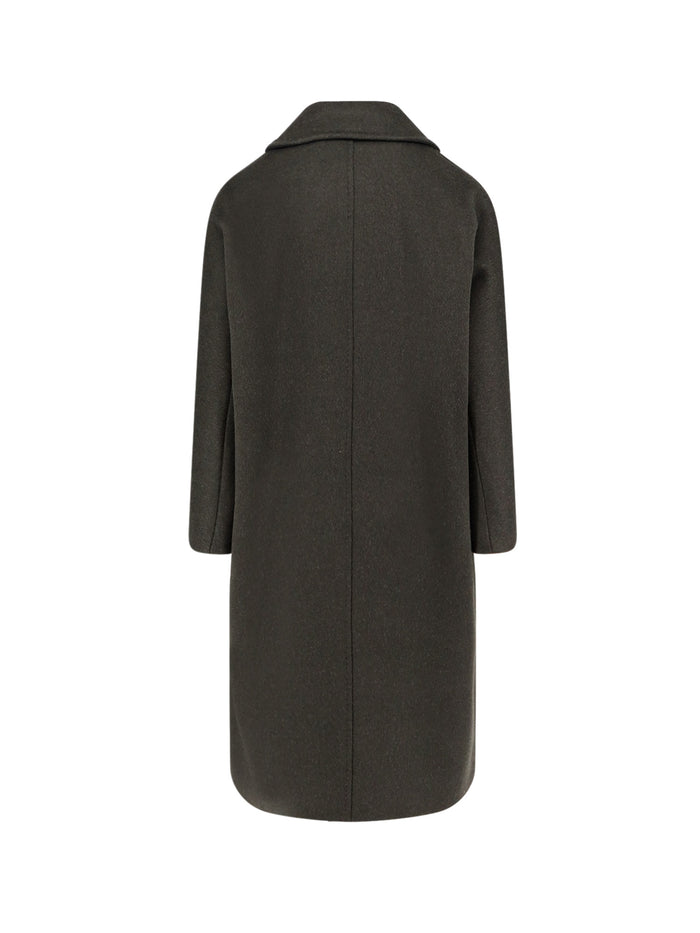Max Mara Coats White Cashmere Alpaca Lana