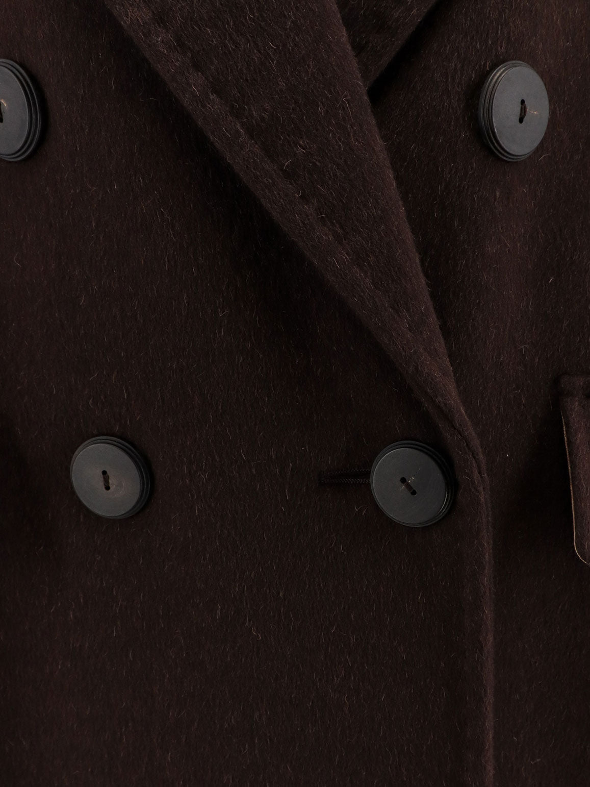 Max Mara Coats Black Cashmere Alpaca Lana