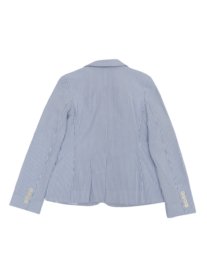 Seersuck jacket Blue Cotton Single Breasted