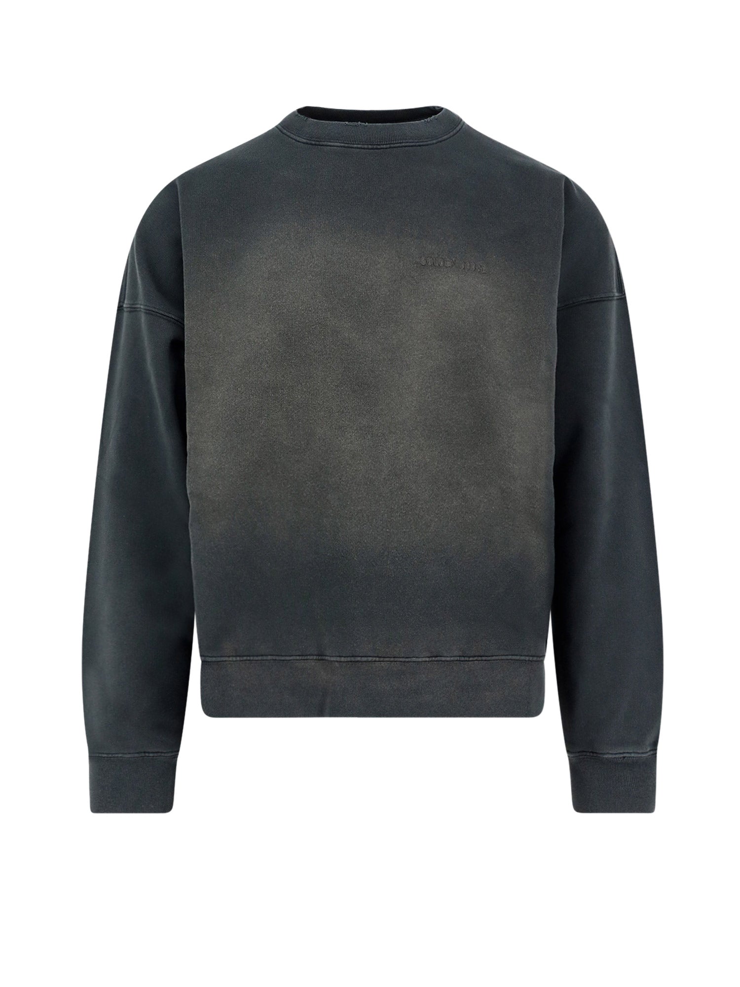 Golden Goose Sweaters Bleached Washed Black Cotone