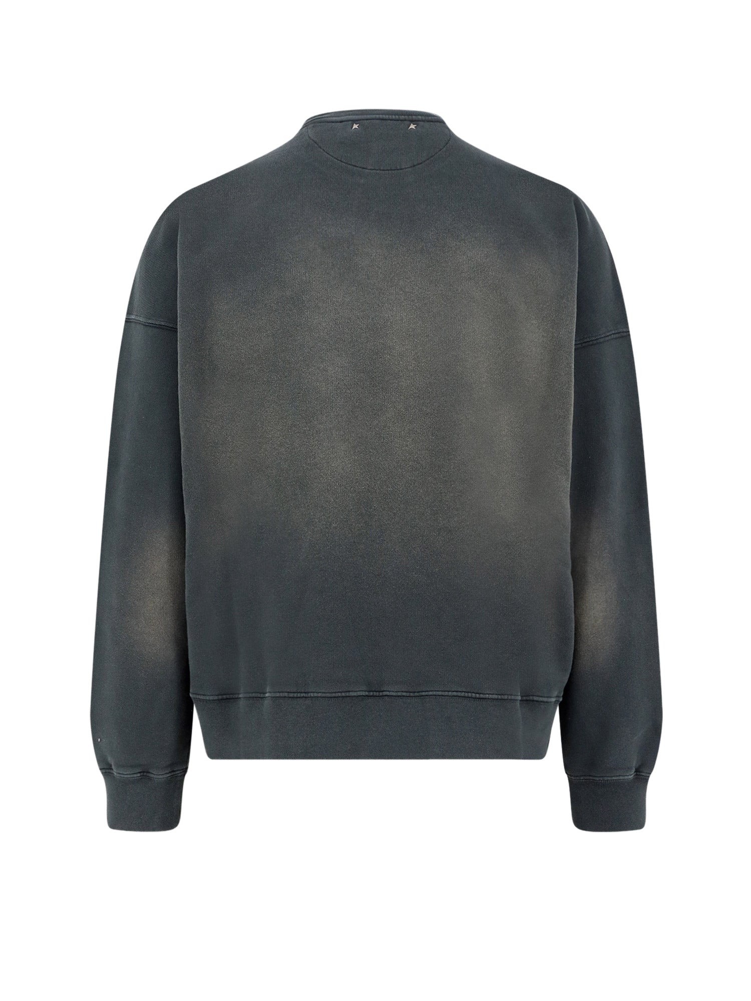 Golden Goose Sweaters Bleached Washed Black Cotone