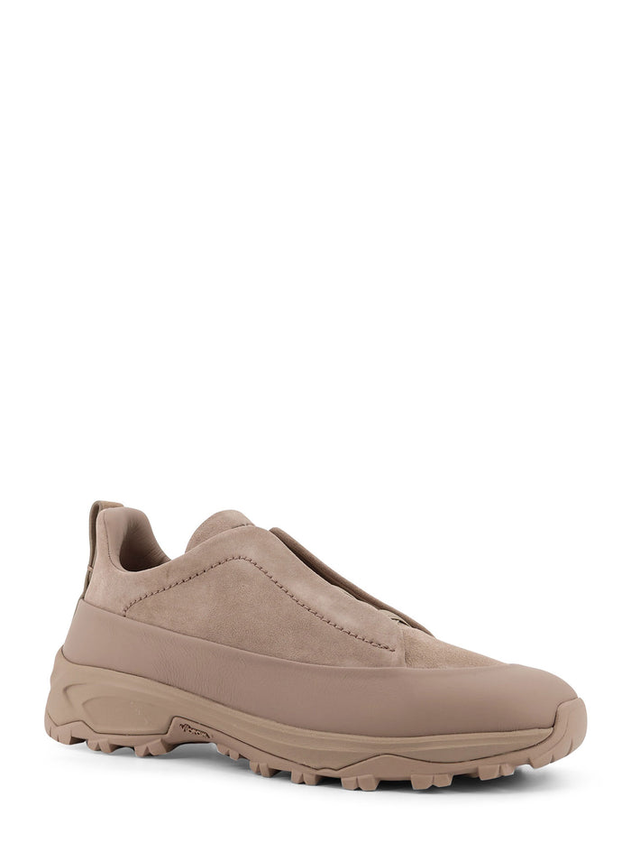 Zegna Sneakers Beige Suede