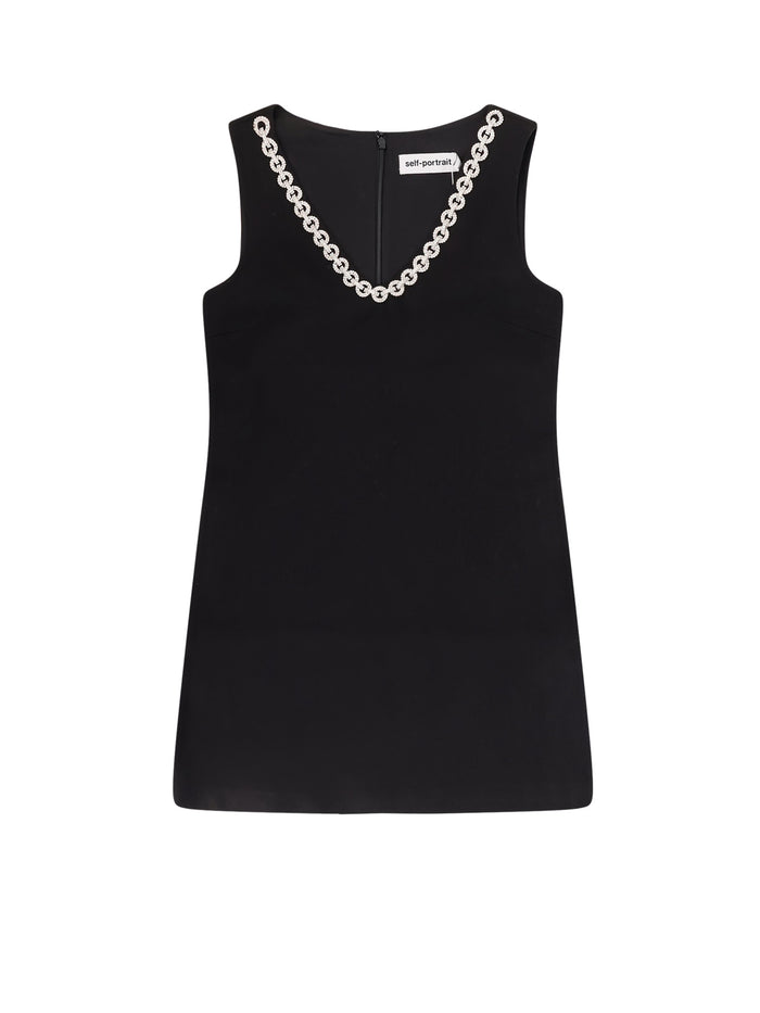 Self Portrait Dresses Black Crepe