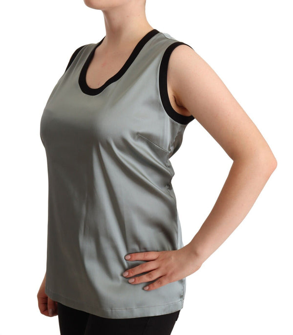 Dolce & Gabbana 78% Acetate tank top in silver