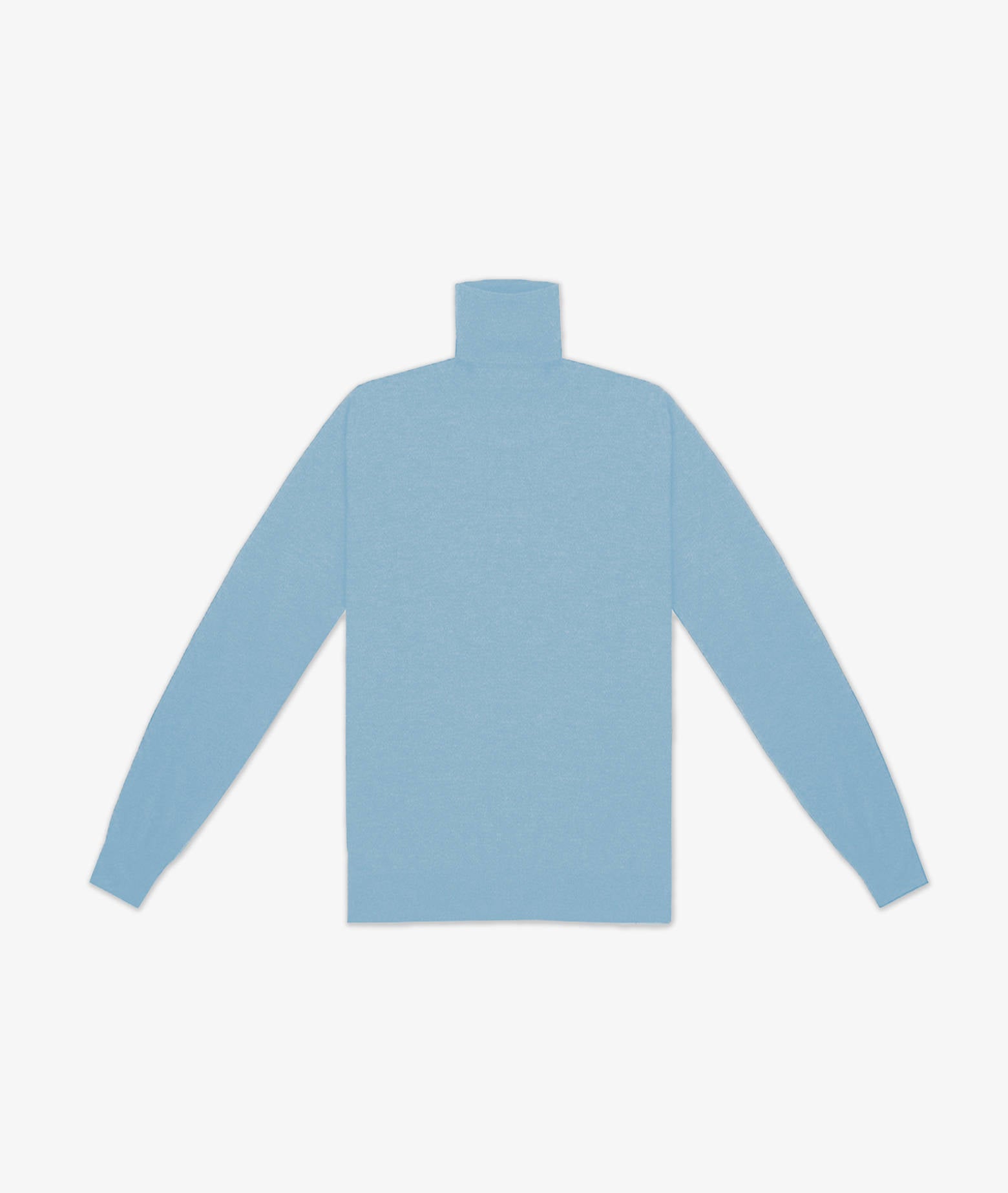 Turtleneck Cashmire And Silk Sweater Salisburgo Lightblue High Turtle Neck