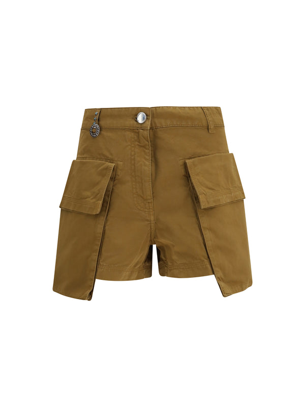Pinko 100% cotton cargo shorts in bronze