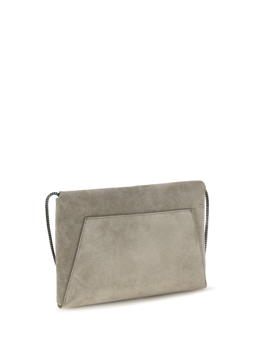 Clutch Bag Bc Duo Suede Safari Calf Leather