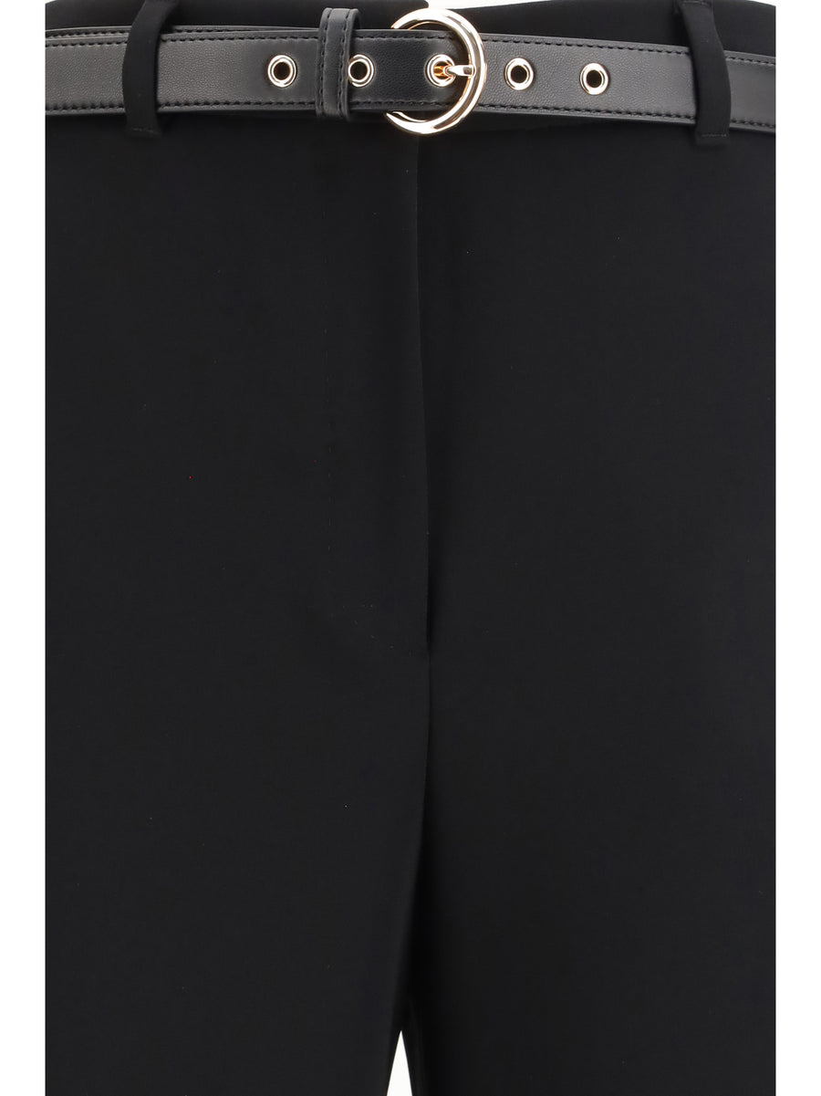 Wide-Leg Pants Black Triacetate Tops
