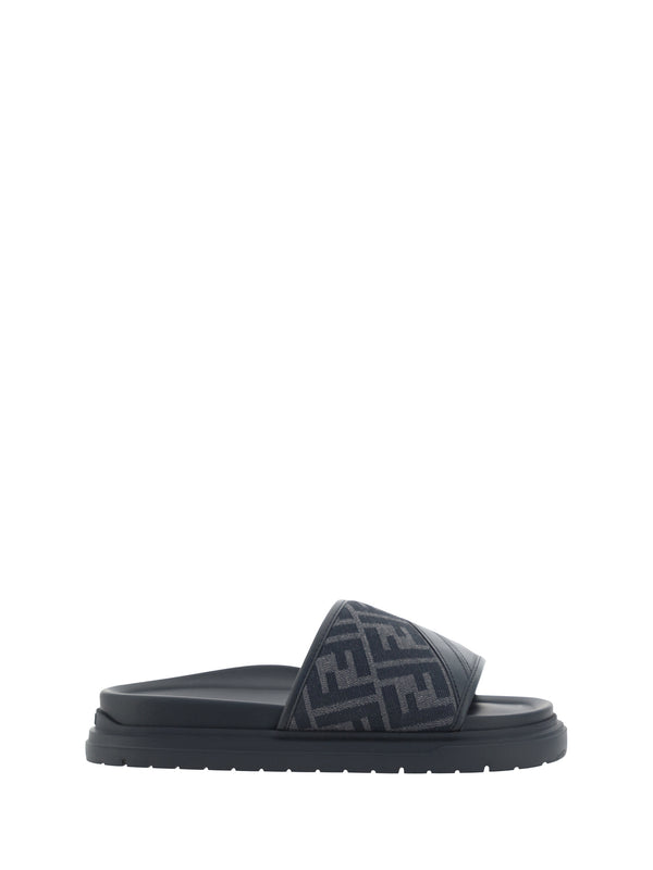 Slide Sandals Black-Grey Black/grey Upper: Polyamide