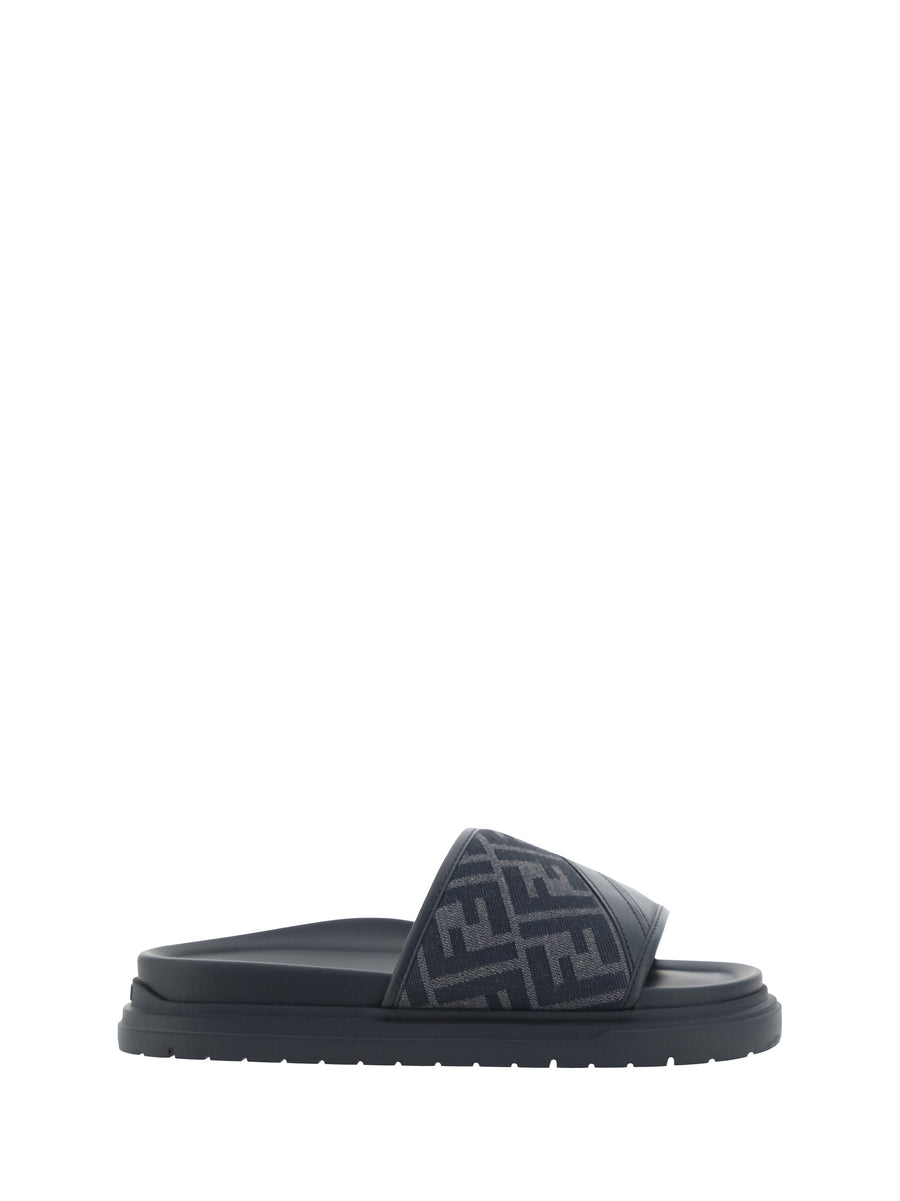 Slide Sandals Black-Grey Black/grey Upper: Polyamide