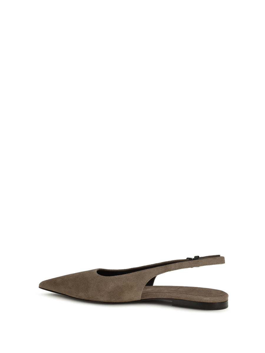 Ballerina Shoes Suede Shore Upper: Calf Leather