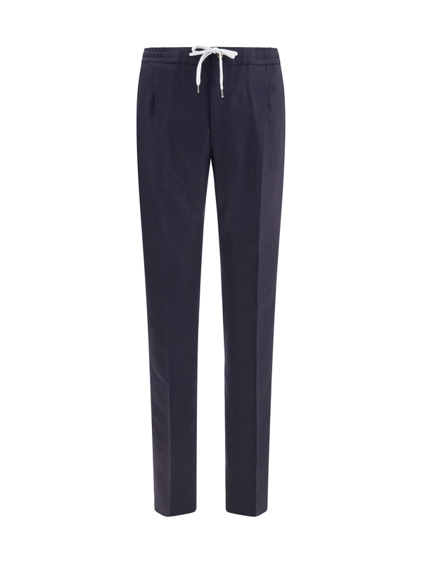 Pt Torino 90% Fleece Wool; 8% Cashmere; 2% Elastane trousers in navy