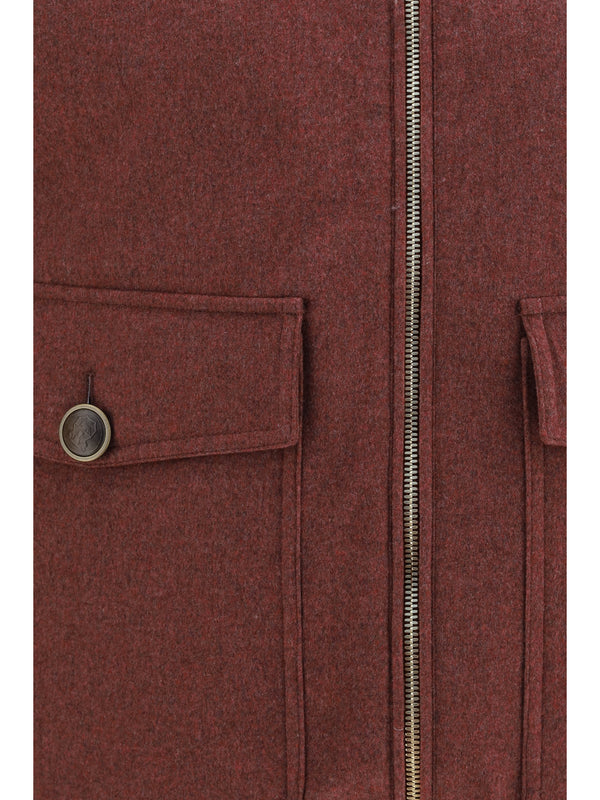 Wool Padded Vest Lava Outer: (ovis Aries) Blazers