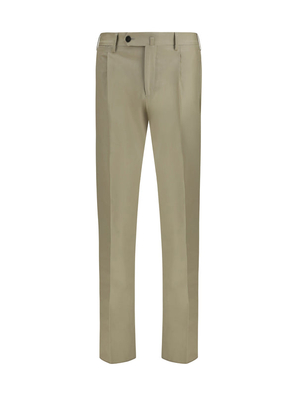 Germano 100% Merino Wool Ovis Aries trousers in beige