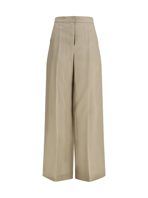 Silk Pants Sand Trousers