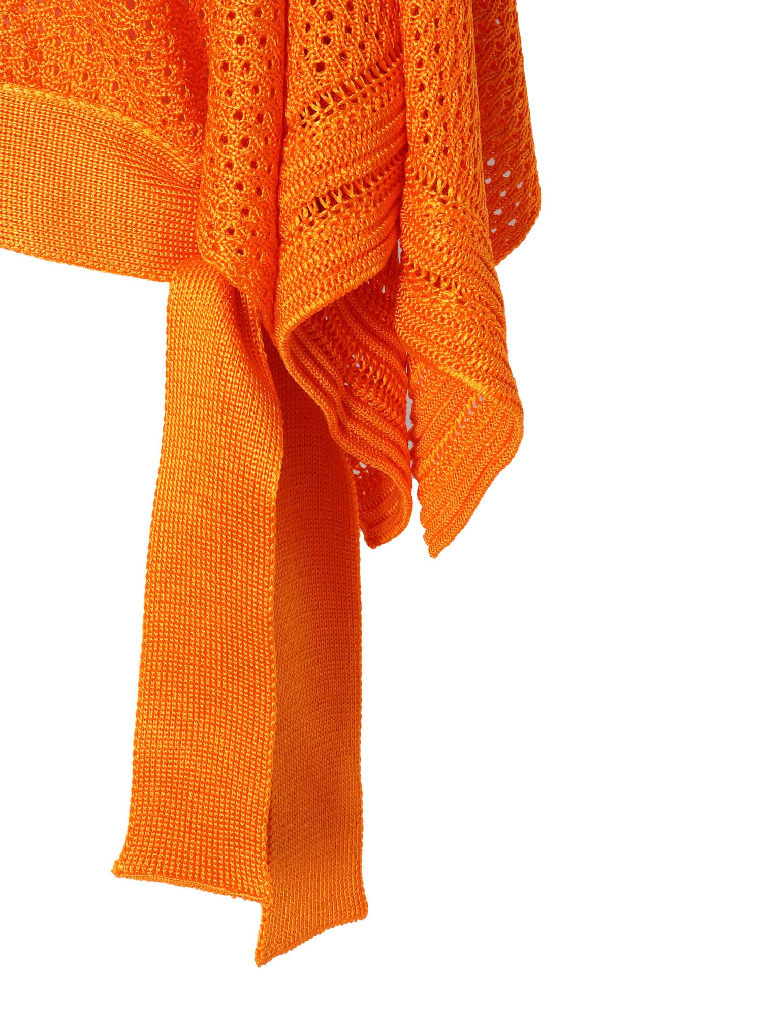 Orange Sweater Viscose Crewneck
