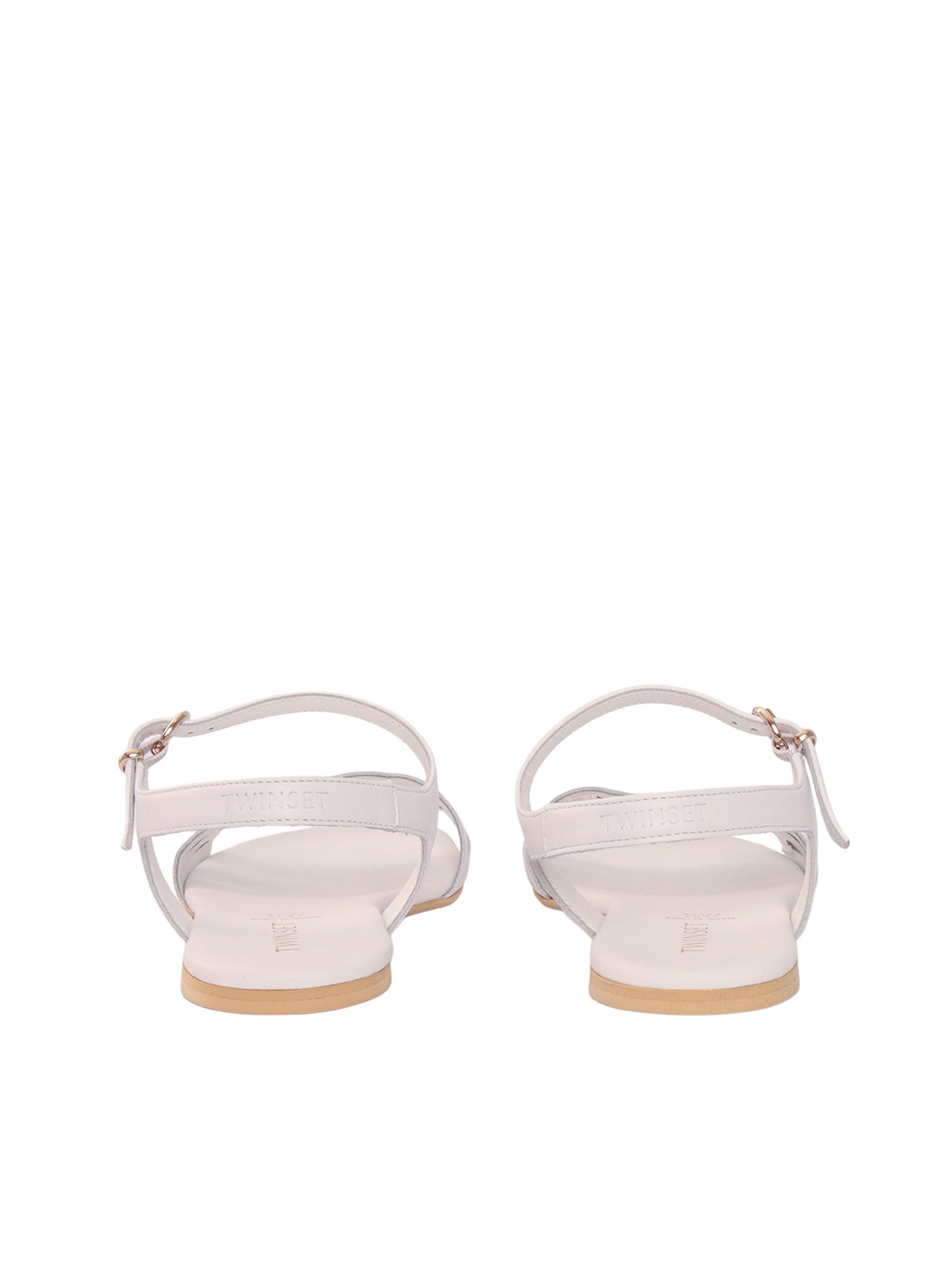 SANDALS White Polyurethane Sla Elastane