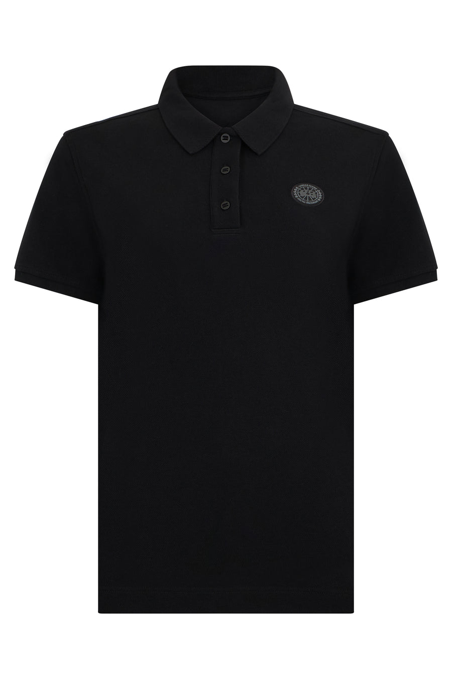 Polo Top Cotton Black Tops