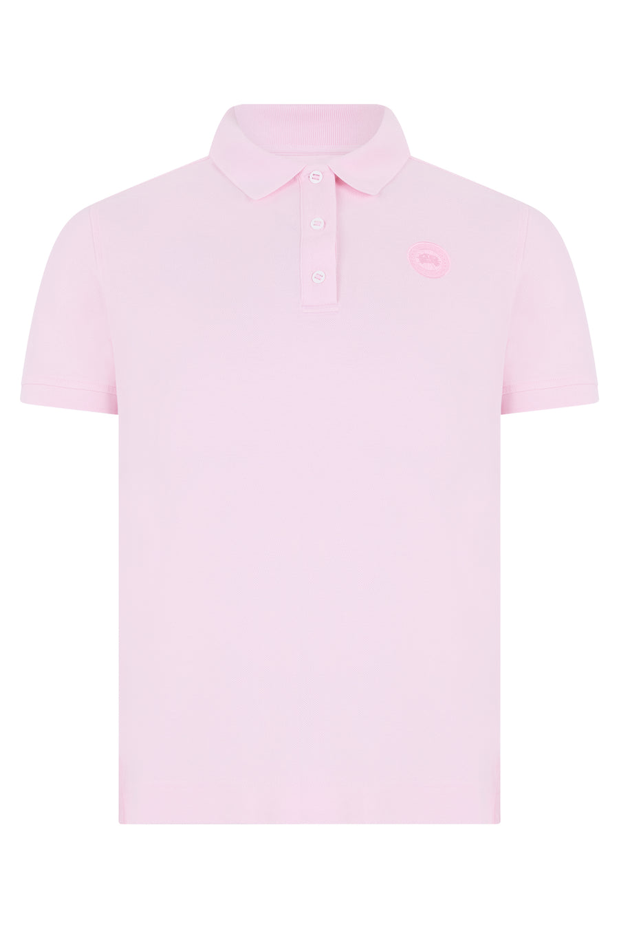 Short-Sleeve Polo Shirt Pink Cotton