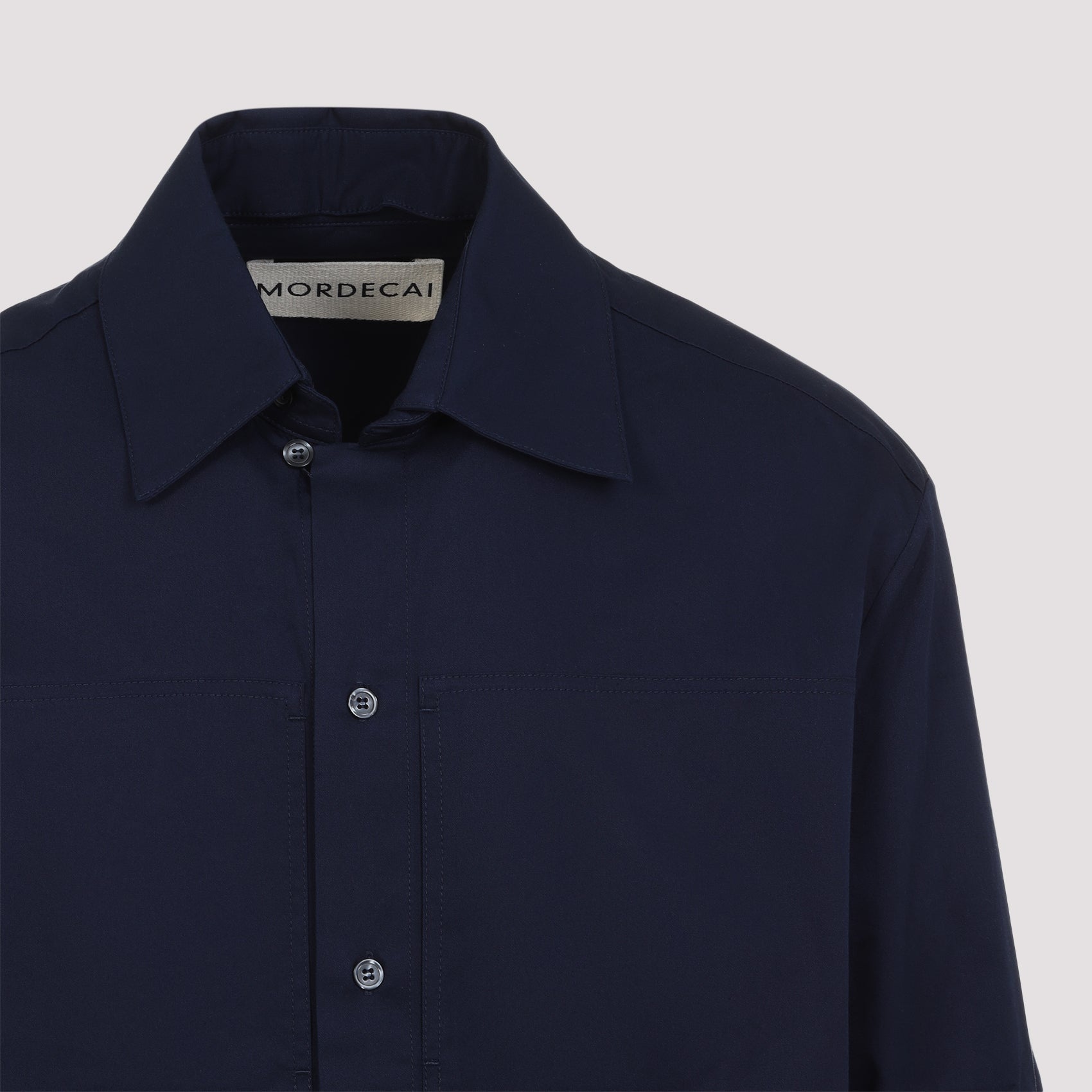 Pocket Collar Shirt Blue