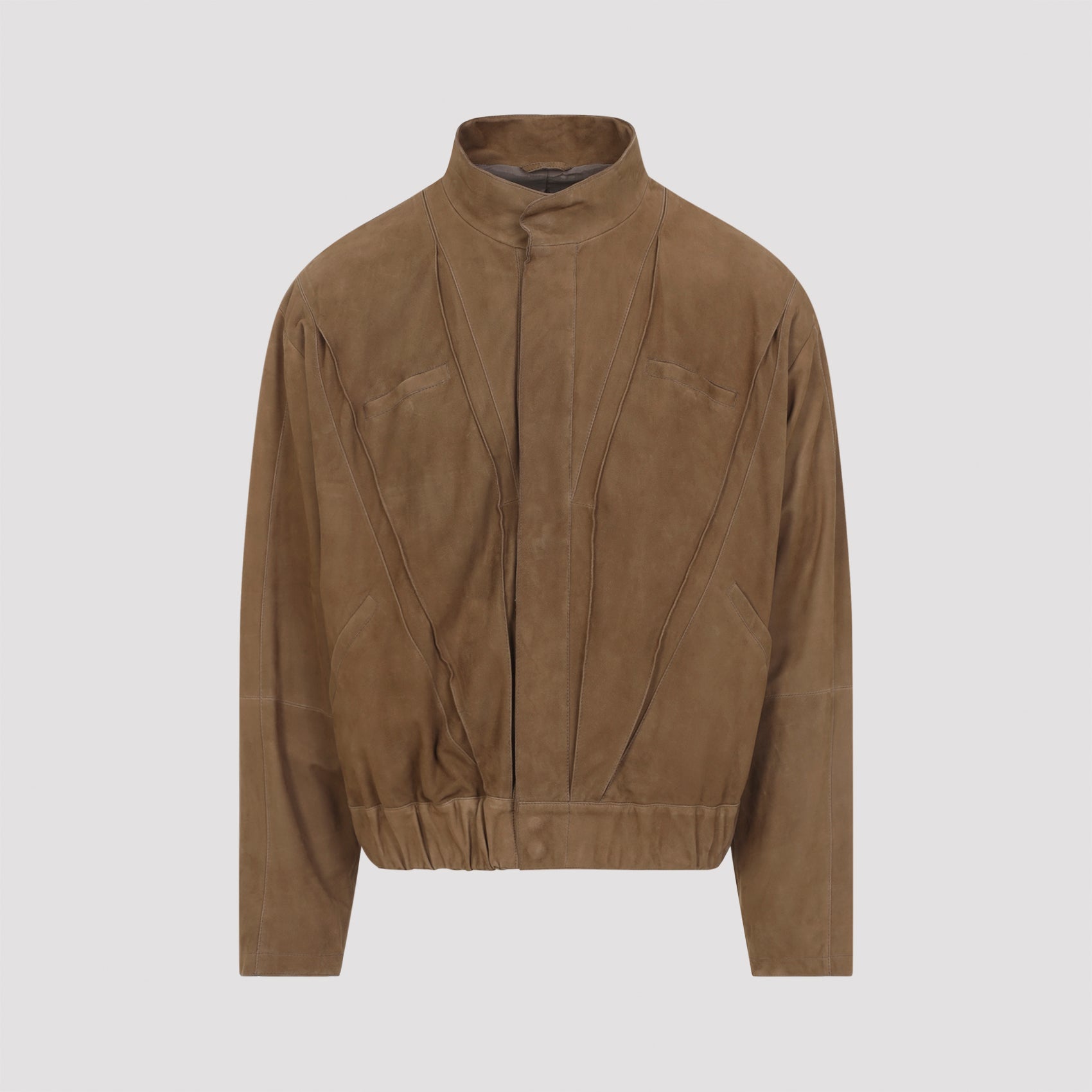Blouson Jacket Brown Lamb Leather