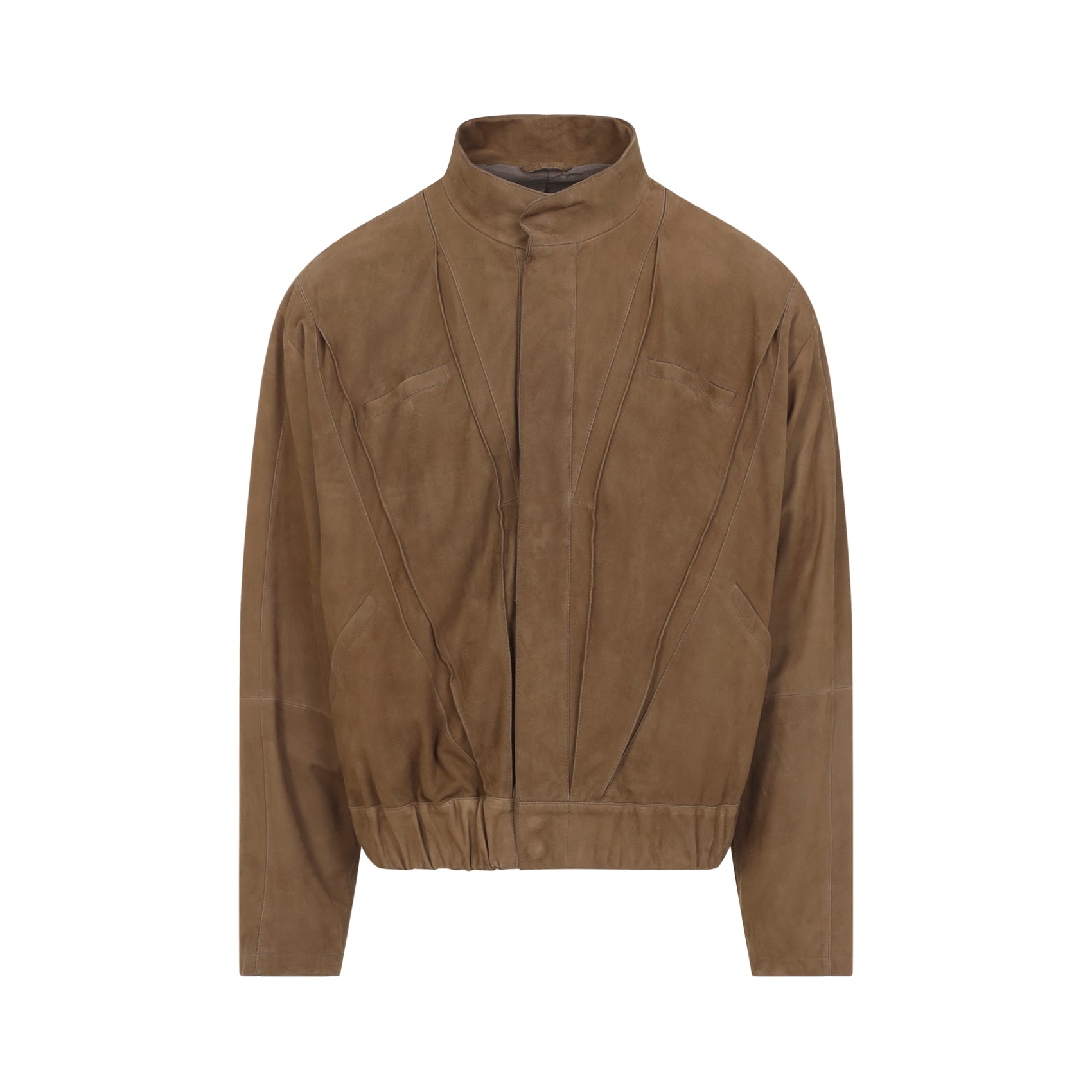 Blouson Jacket Brown Lamb Leather