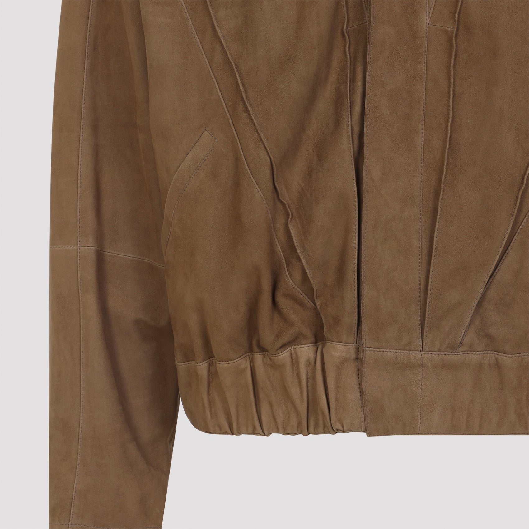 Blouson Jacket Brown Lamb Leather