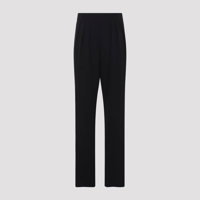 Trousers Black Silk Pant