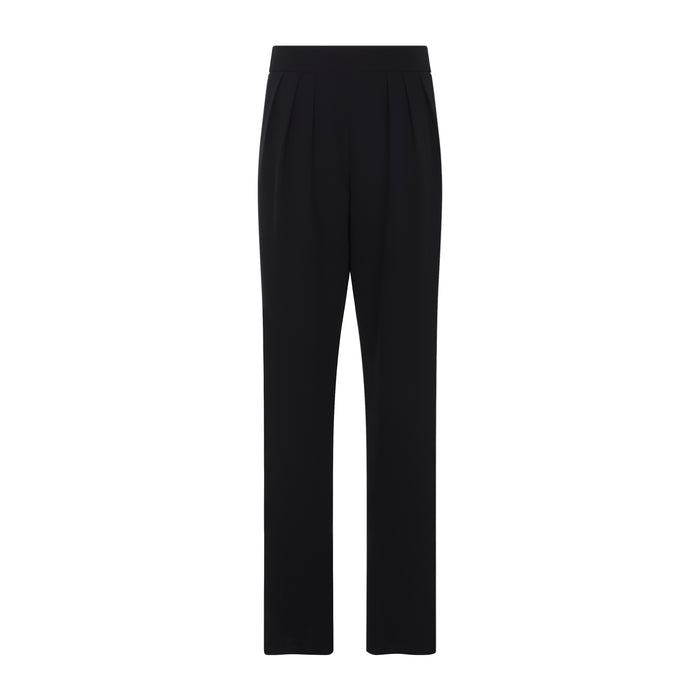 Trousers Black Silk Pant