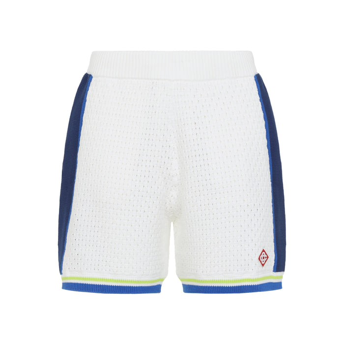 Crochet Shorts White Cotton Polyester