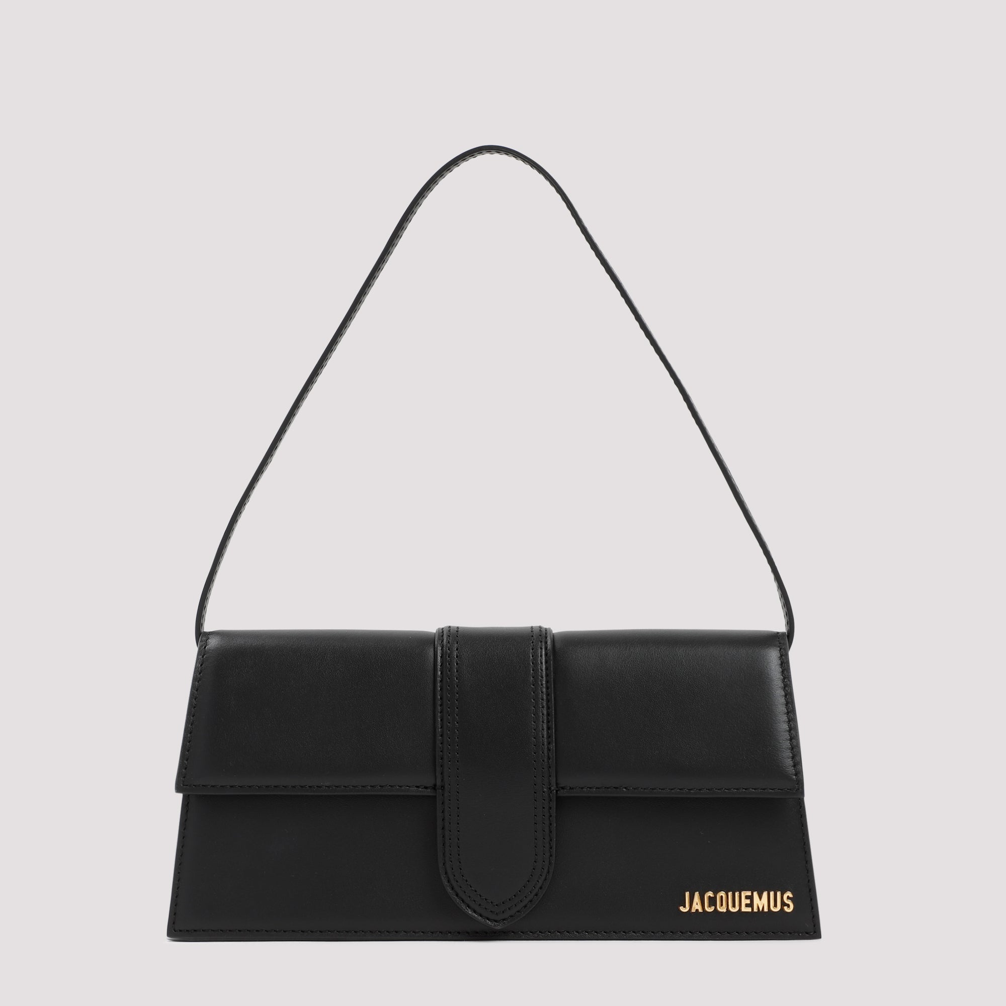 Le Bambino Long Shoulder Bag Black Calf Leather