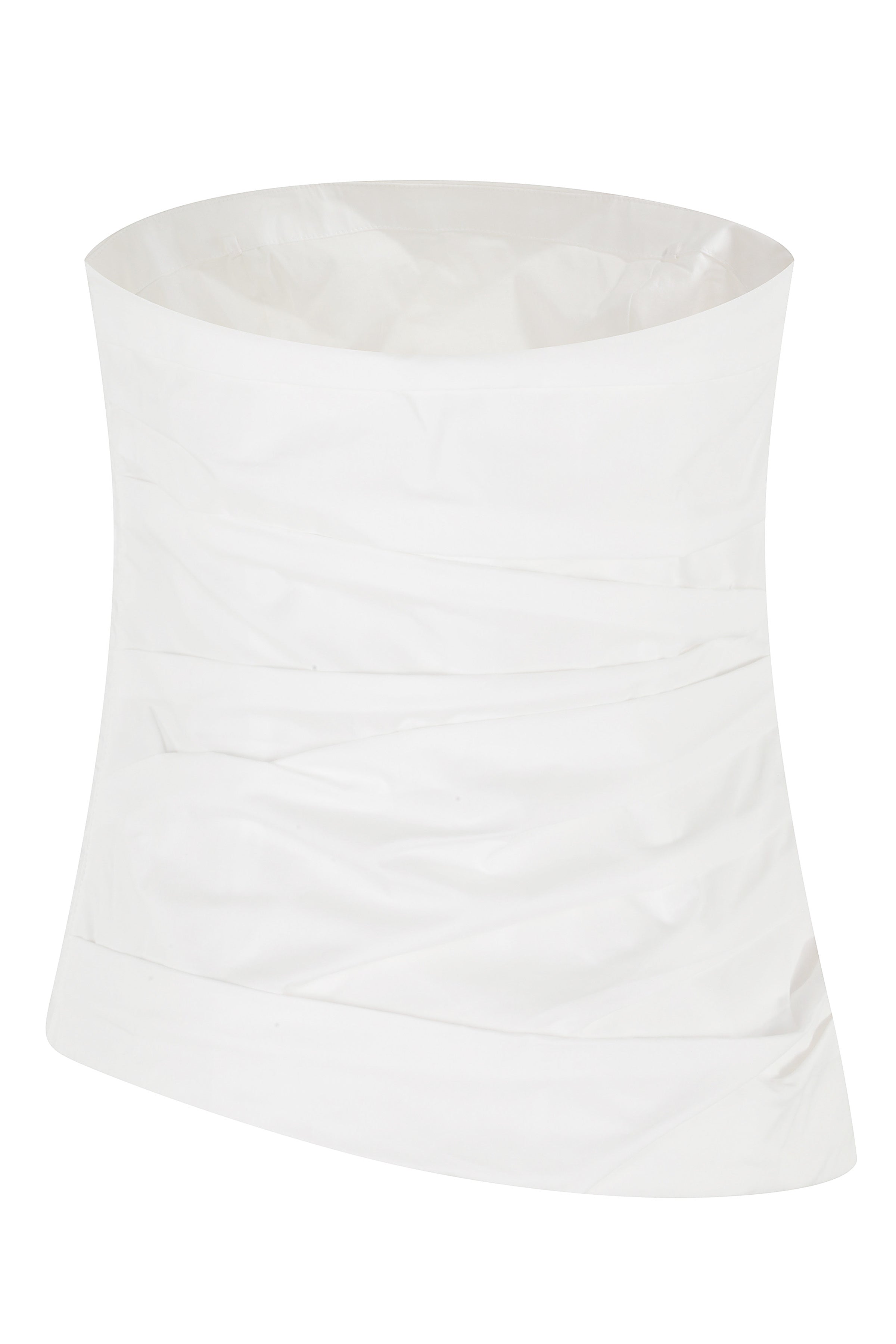 Emerson Ruched Bustier White Top