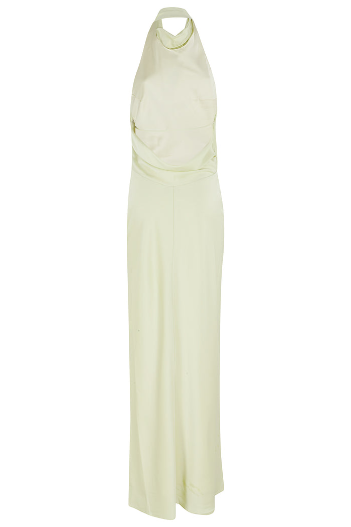 Reannon Draped Gown Green Abito