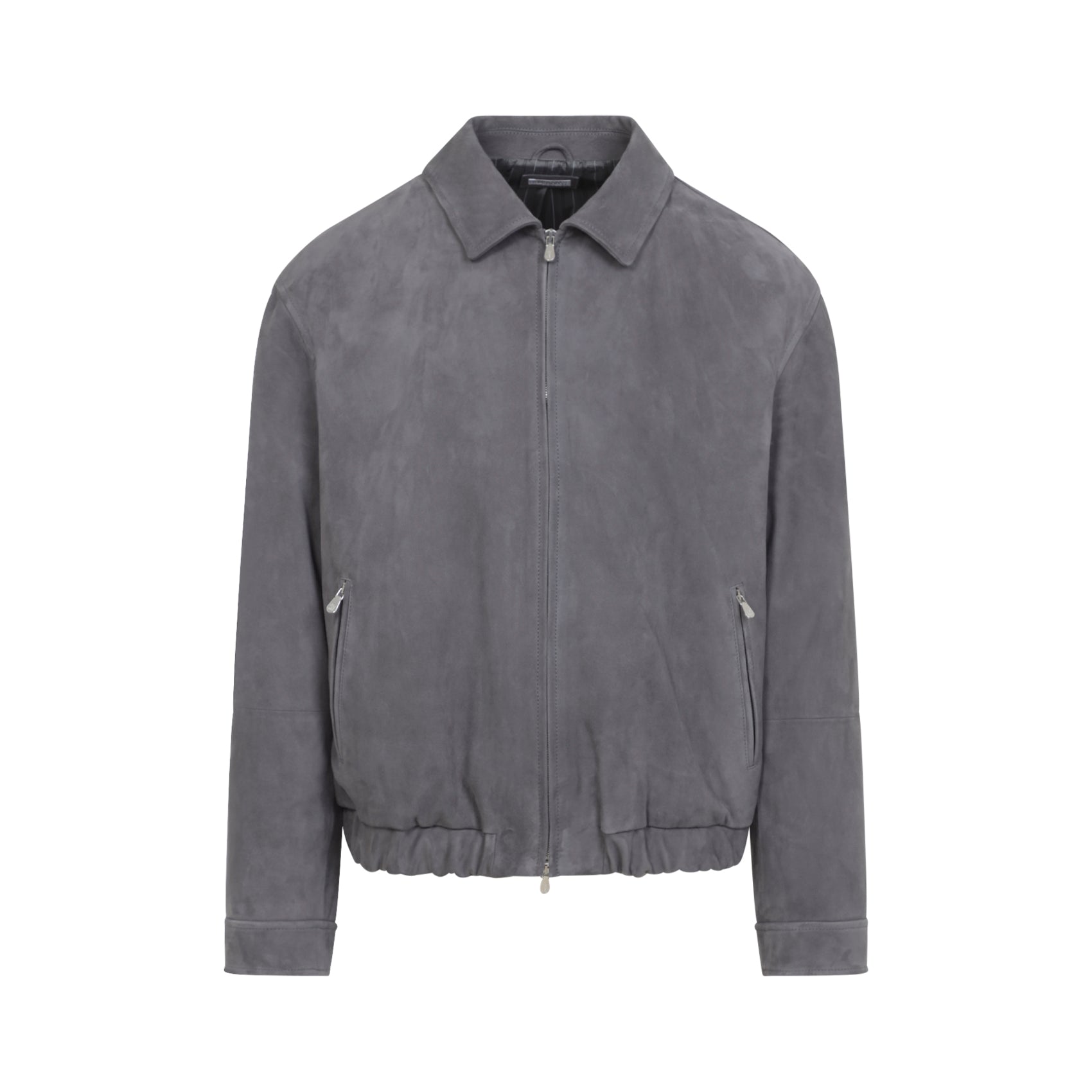 Suede Jacket Grey Leather