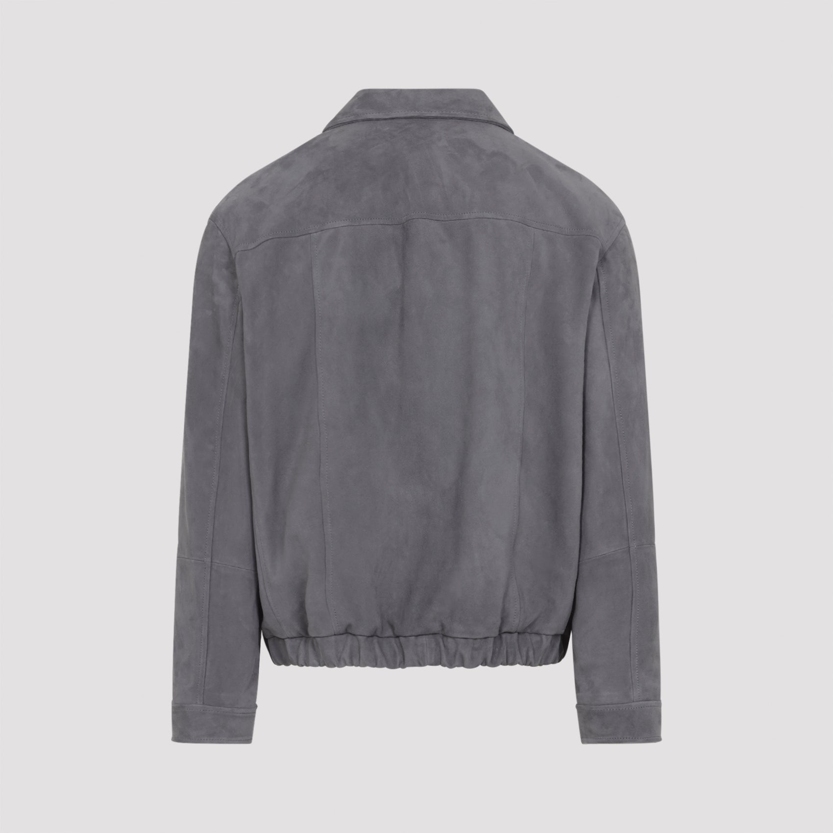 Suede Jacket Grey Leather