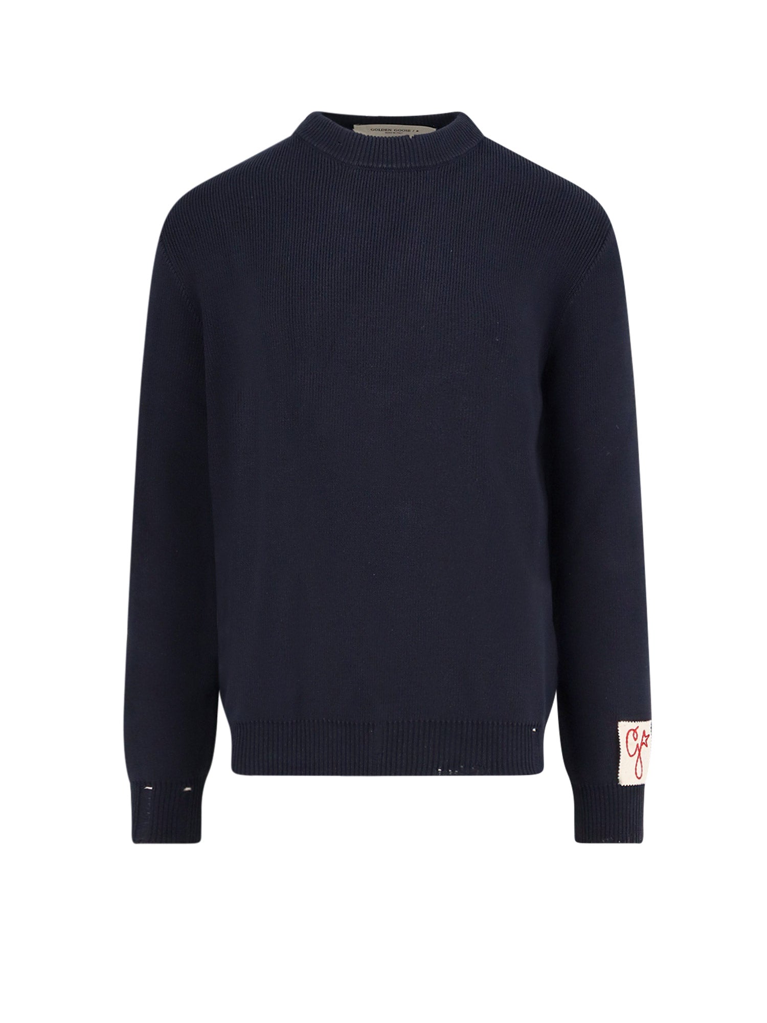 Golden Goose Sweaters Blue Cotone Poliammide Elastan
