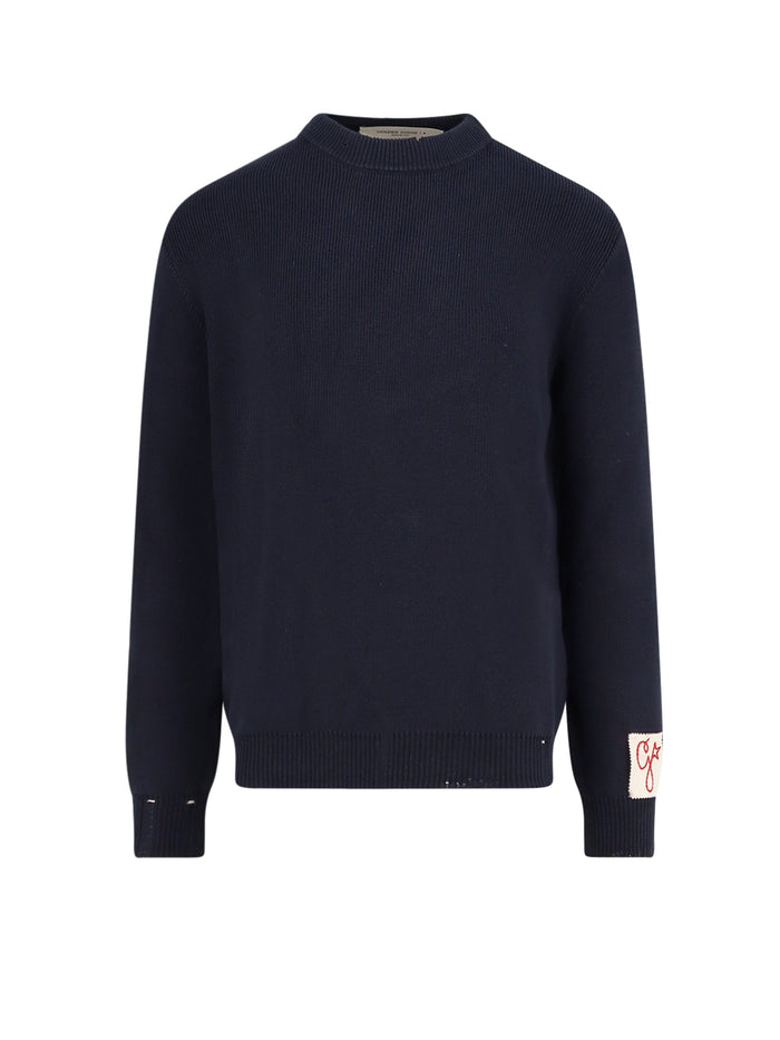 Golden Goose Sweaters Blue Cotone Poliammide Elastan