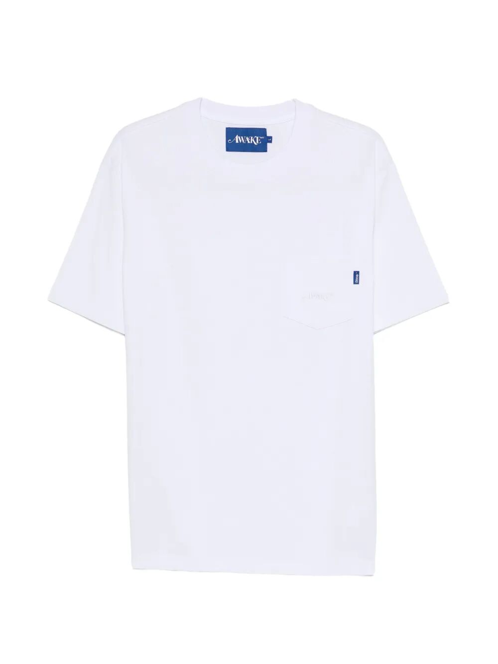 Pocket Ss Tee White Cotton Tshirt