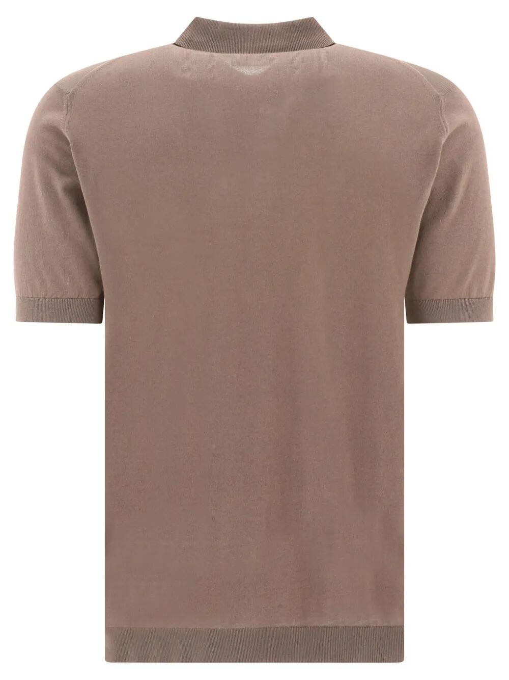 Adrian Shirt Ss Brown Sea Island Cotton Polo