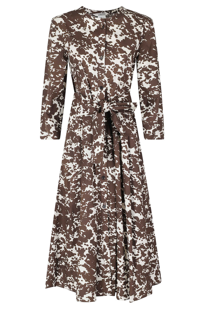 Pesche Brown Cotone Abito