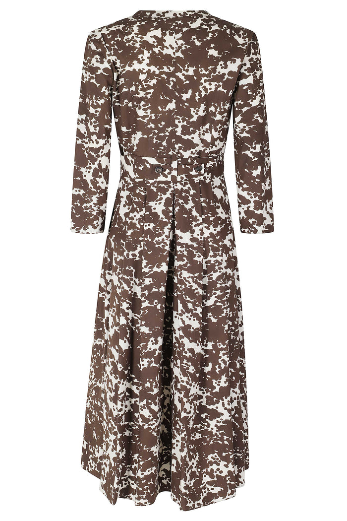 Pesche Brown Cotone Abito