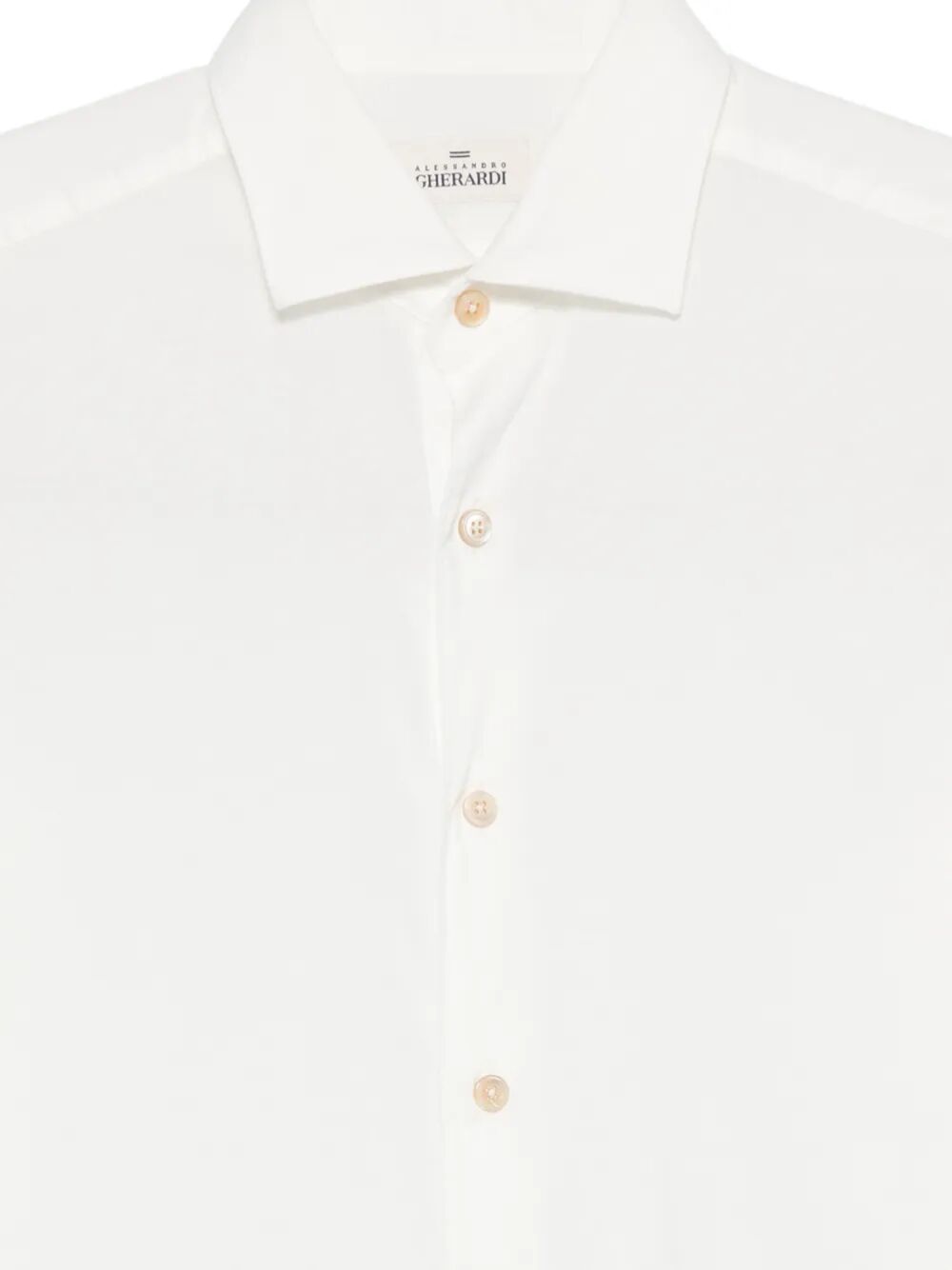 Shirt White Cotton Elastan