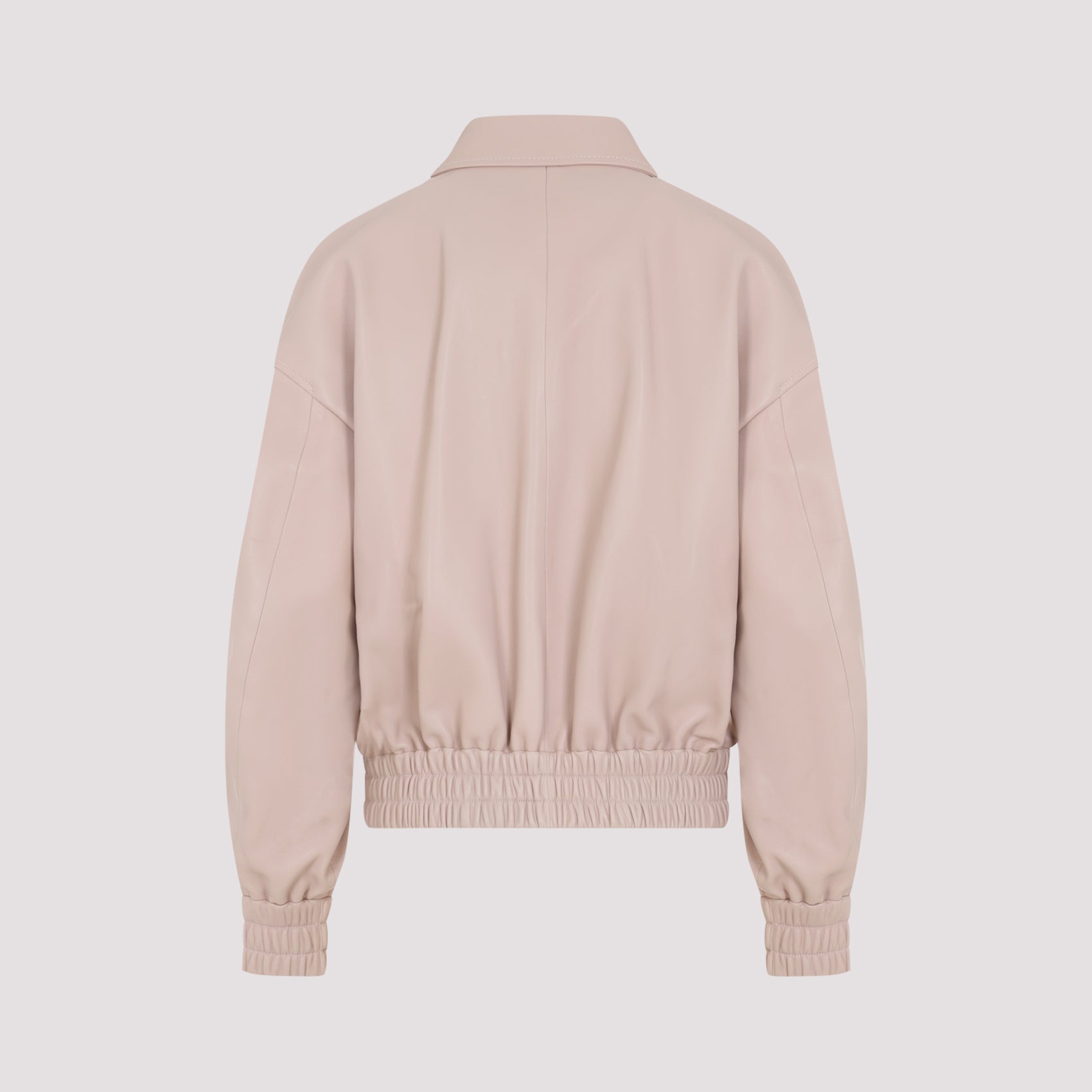 Leather Blouson Soft Nappa Pink & Purple Ovine Jacket