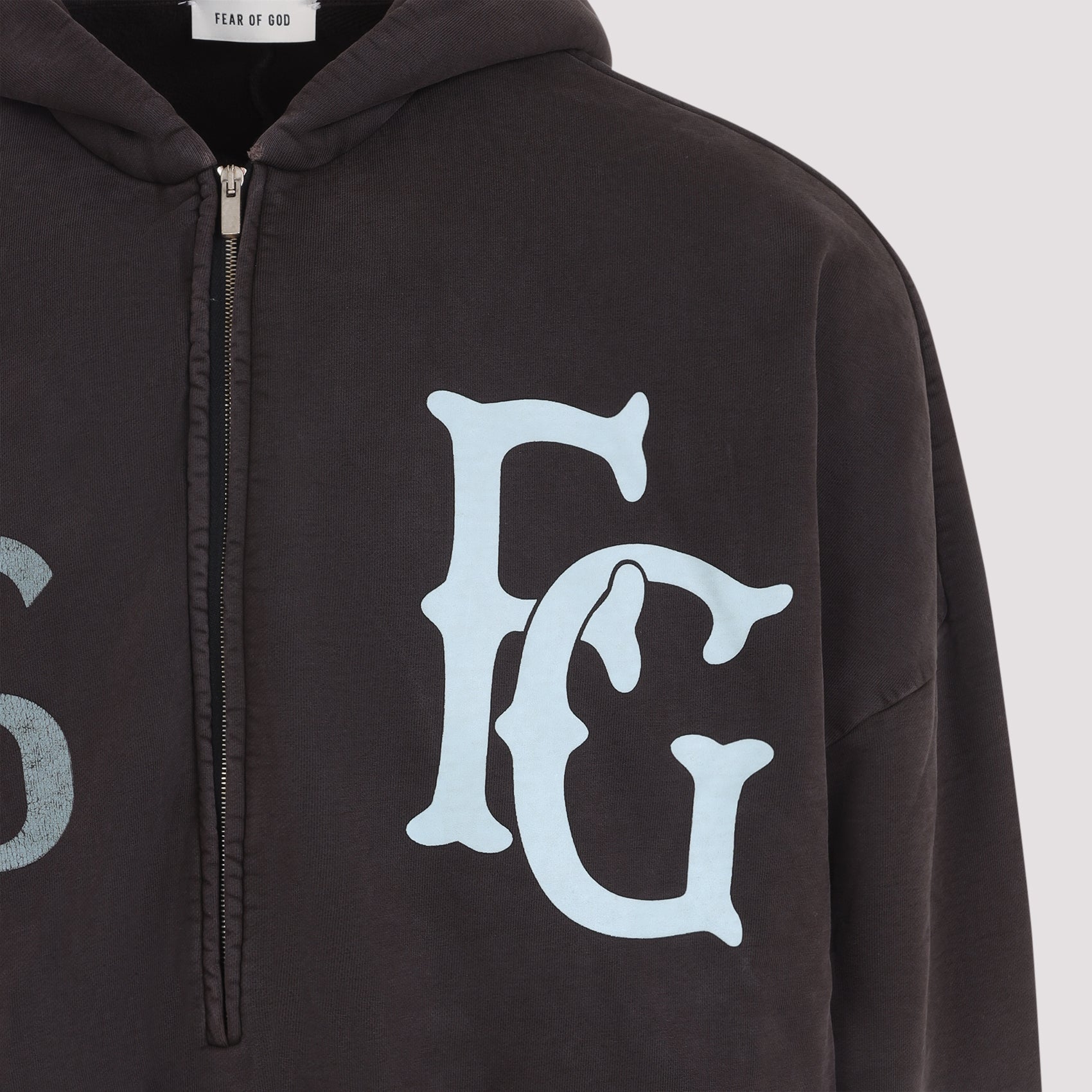 Fear Of God Baseball Club Hal Zip Hoodie Brown Cotton
