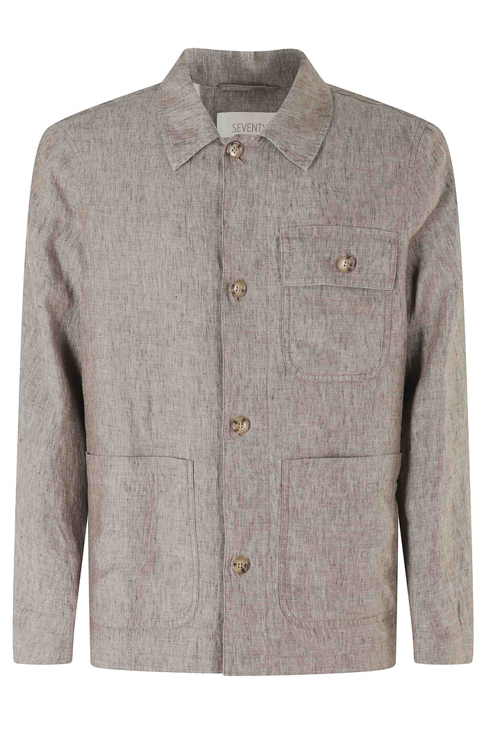 Giacca Brown Lino