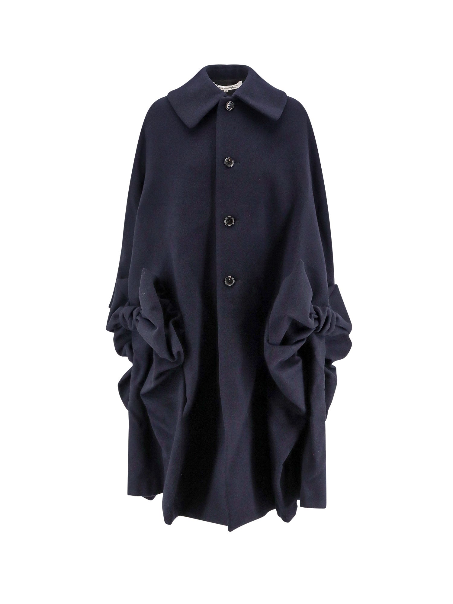 Comme Des Garcons Play Coats Blue Lana Nylon