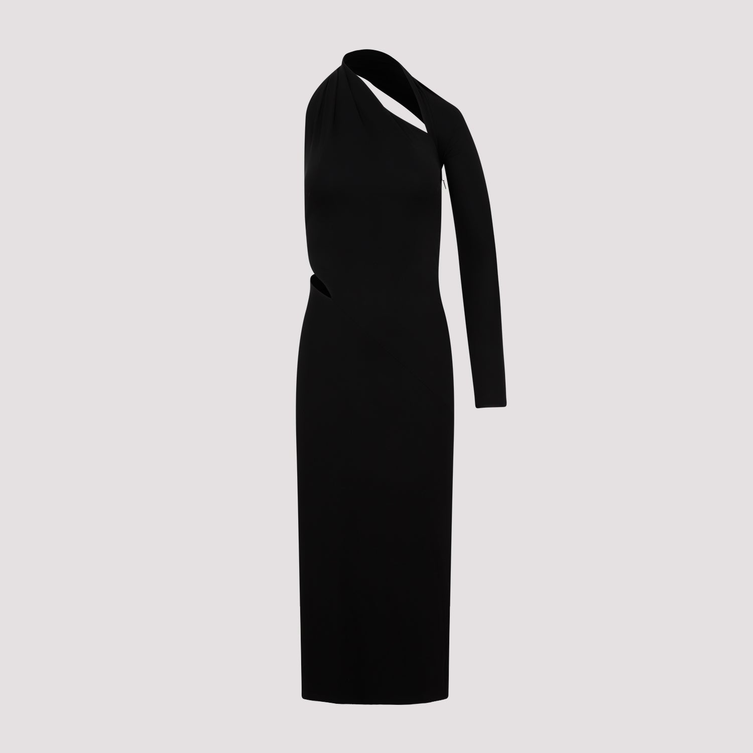 Cocktail Dress Black Viscose Elastane
