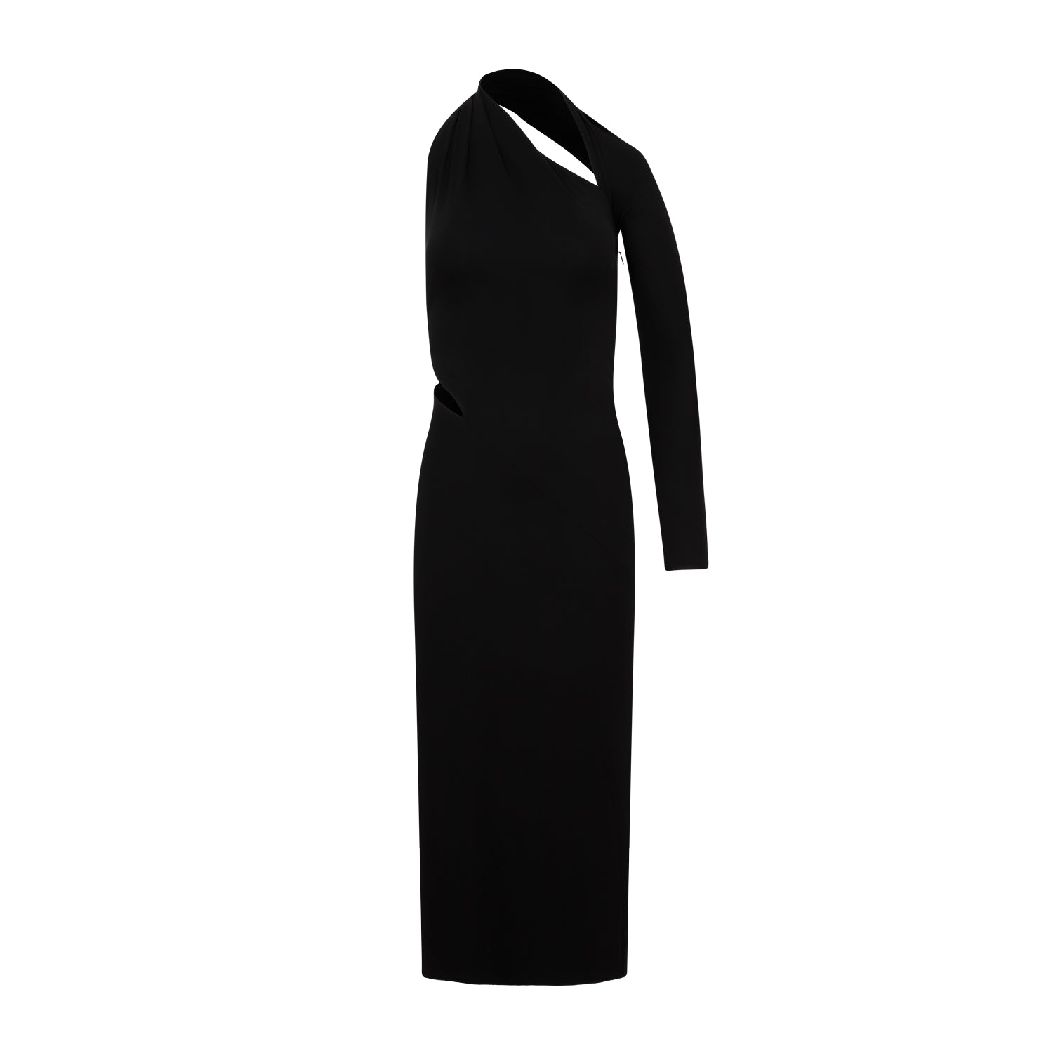 Cocktail Dress Black Viscose Elastane